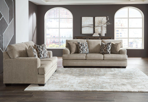 Ashley Furniture Stonemeade living room set with sofa and armchair in a modern, stylish design.
