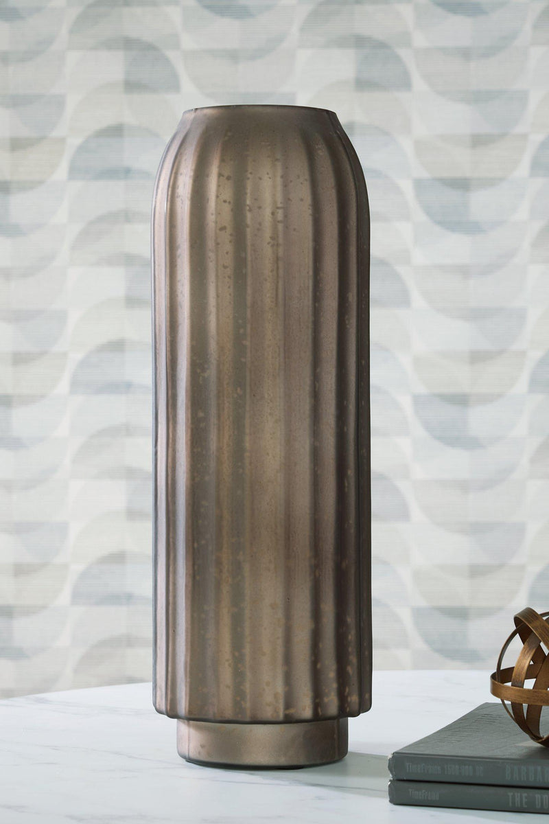 Ashley Furniture Briarcott Vase, decorative ceramic vase with intricate patterns and a glossy finish, perfect for home decor.