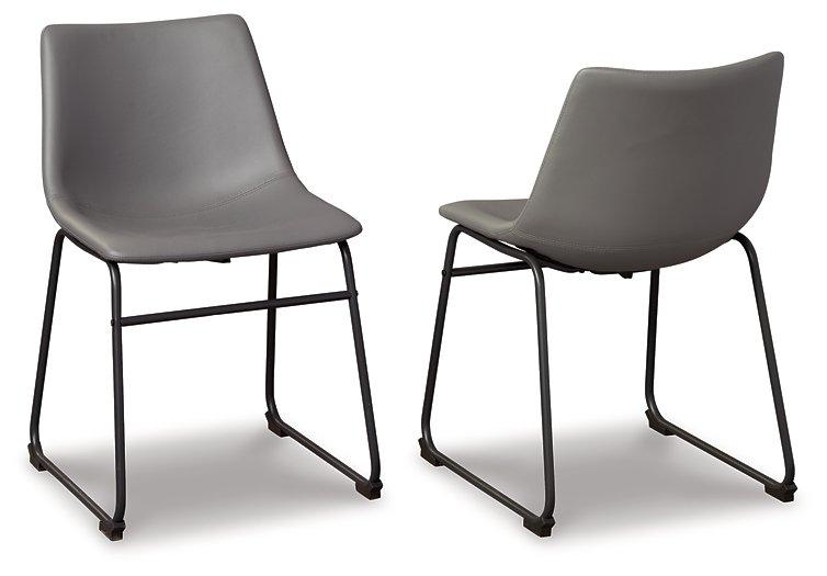 Ashley Furniture Centiar dining chair with wooden legs and upholstered seat, showcasing a modern design for dining rooms.