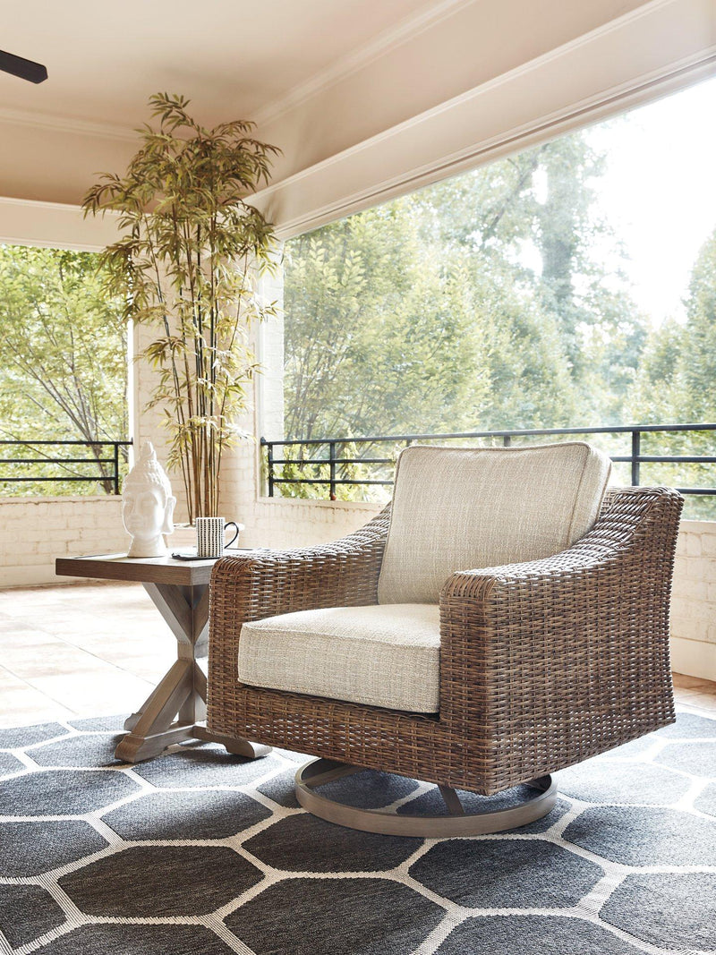 Beachcroft Outdoor Swivel Lounge with Cushion