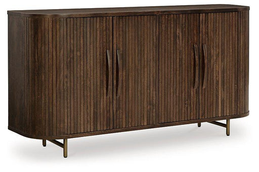 Ashley Furniture Amickly Accent Cabinet with wooden finish and stylish design, perfect for living room or hallway decor.