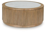 Ashley Furniture Camdill Coffee Table, modern cocktail table with wooden finish and sleek design for living room decor.