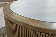 Ashley Furniture Camdill coffee table, modern cocktail table with a wooden finish, featuring sturdy legs and a spacious tabletop.