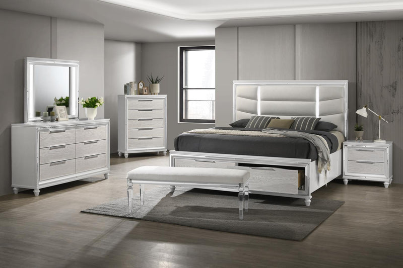 B027 Bed Frame-Dresser-Mirror-Chest-Nightstand