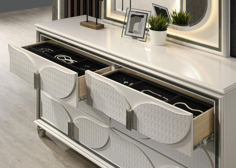 Queen Bed Frame - Dresser - Mirror - Chest - Nightstand