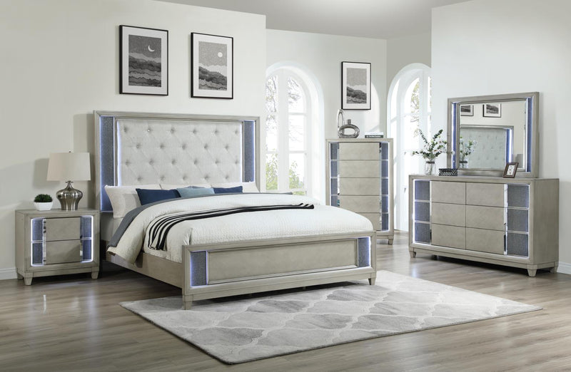 B090 Bed-Dresser-Mirror