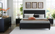 Ashley Furniture Danziar bedroom set with a modern bed frame, matching nightstands, and stylish decor in a cozy bedroom scene.