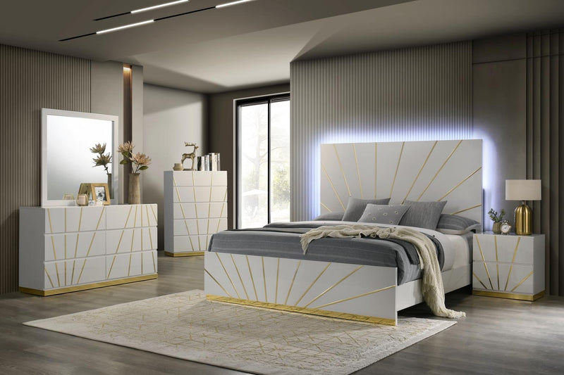 King Bed Frame - Dresser - Mirror - Chest - Nightstand