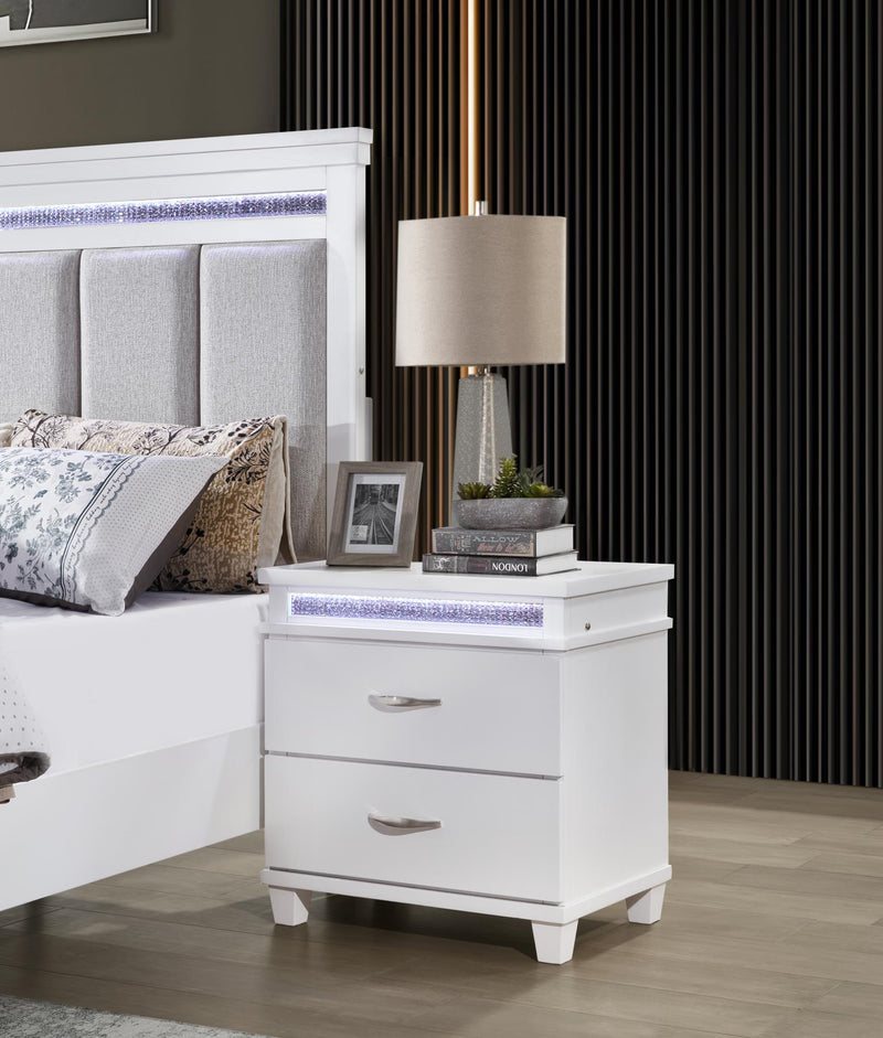 White Led Chest