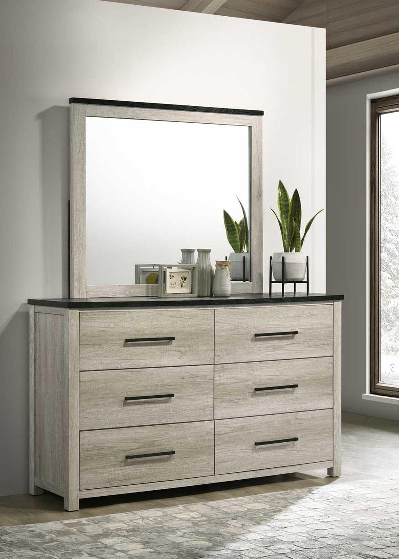 B263 Antique White Mirror