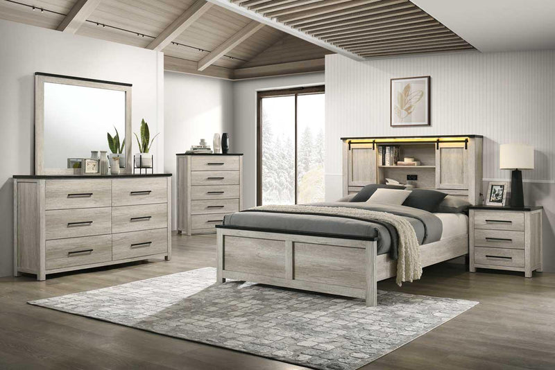 B263 Bed Frame-Dresser-Mirror-Chest-Nightstand
