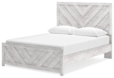 Ashley Furniture Cayboni Bed in a stylish design, shown from a side angle highlighting the headboard and frame.