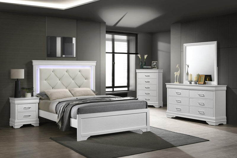 B396 Bed Frame-Dresser-Mirror-Chest-Nightstand