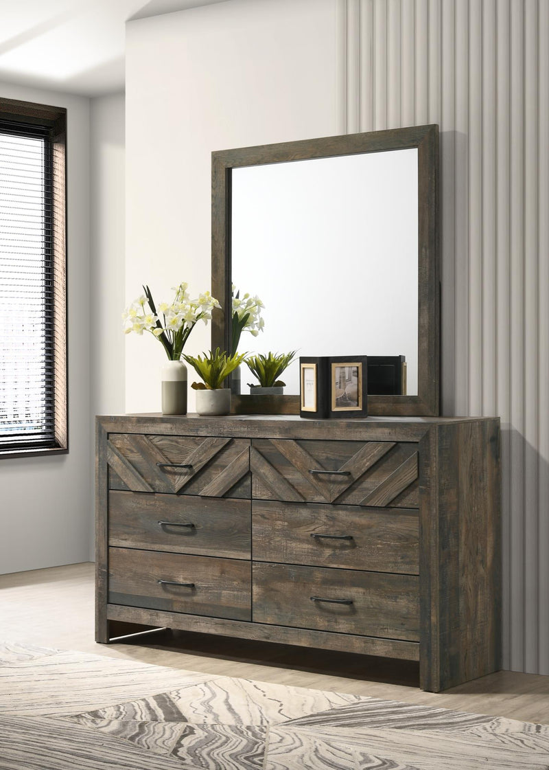 B500 Antique Brown Dresser