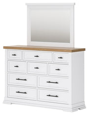 Ashley Furniture Ashbryn bedroom set featuring a modern bed frame, matching nightstands, and dresser in a stylish bedroom arrangement.