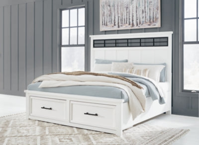Ashley Furniture Ashbryn Bedroom Set with bed, dresser, and nightstands in a modern bedroom decor.