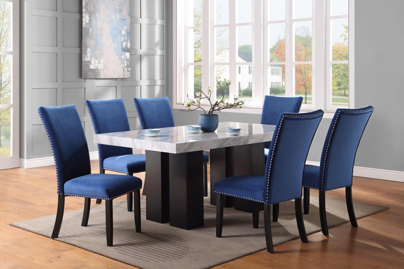 D131 Dining Table With 4 Leather Chairs