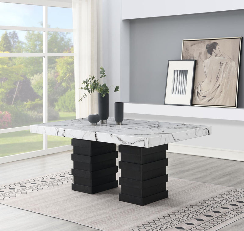 Dining Table & 6 Black Chairs