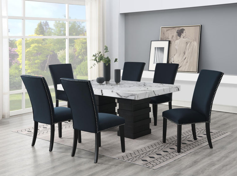 Dining Table & 6 Black Chairs