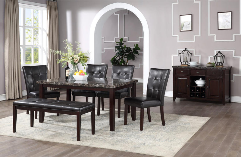D150 Dining Table-4 Side Chairs