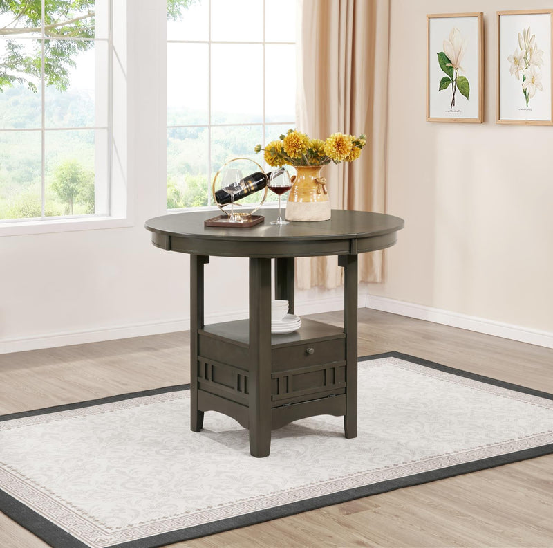 Gray Counter Height Extension Table Wire Brush