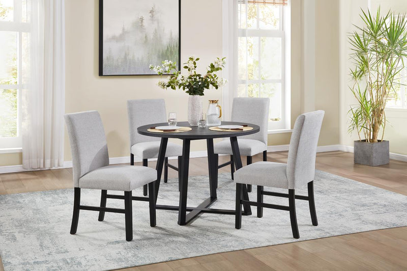 Black Round Dining Table
