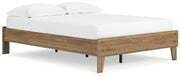 Ashley Furniture Deanlow Bed with a modern design, shown from a side angle in a stylish bedroom setting.