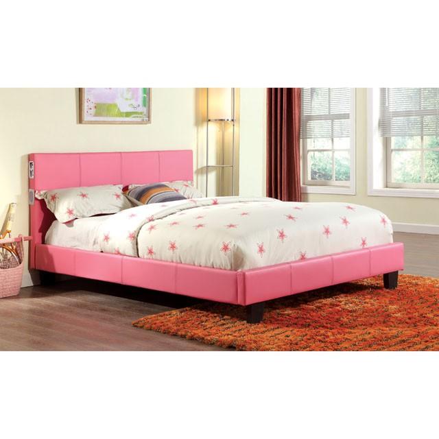 Evans Bed Espresso & Pink