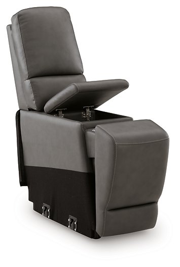 5Z - Pittson Power Reclining Sectional Loveseat with Console