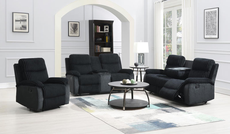 Black Corduroy Motion Chair