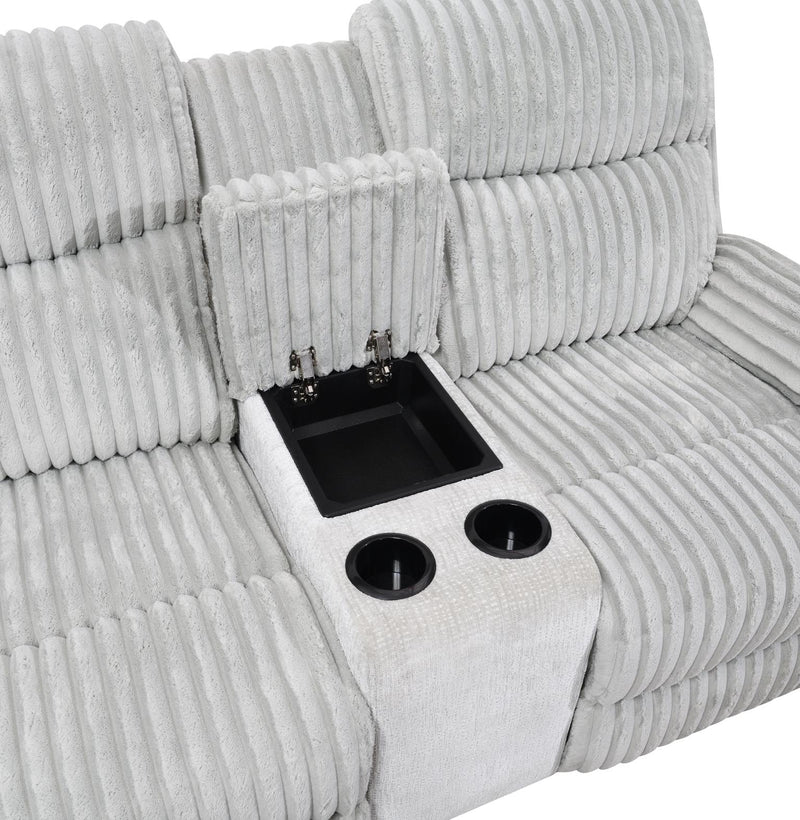 Gray Corduroy Motion Chair