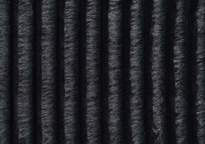 Black Corduroy 3 Pc Sectional