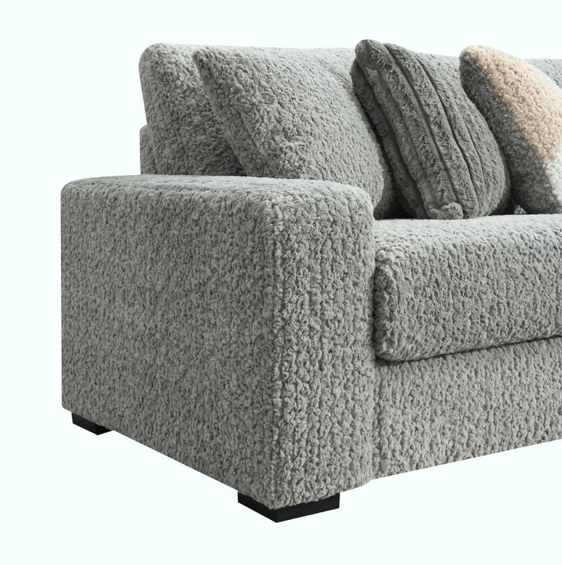 Gray Corduroy Loveseat