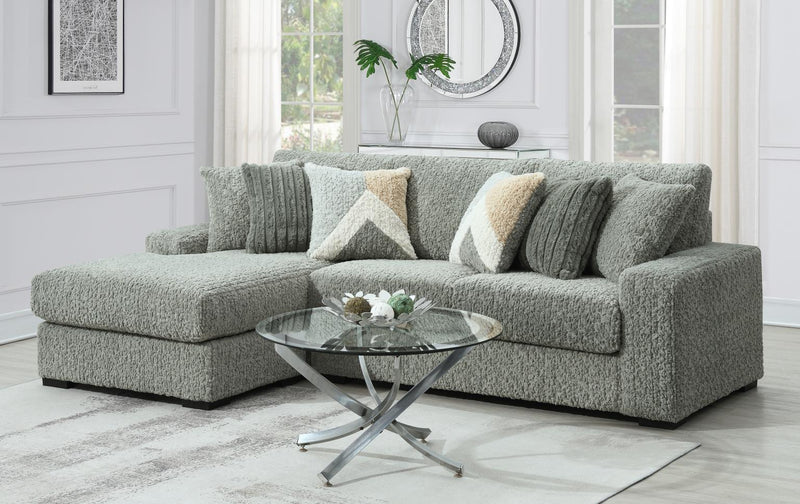 Gray Corduroy Loveseat