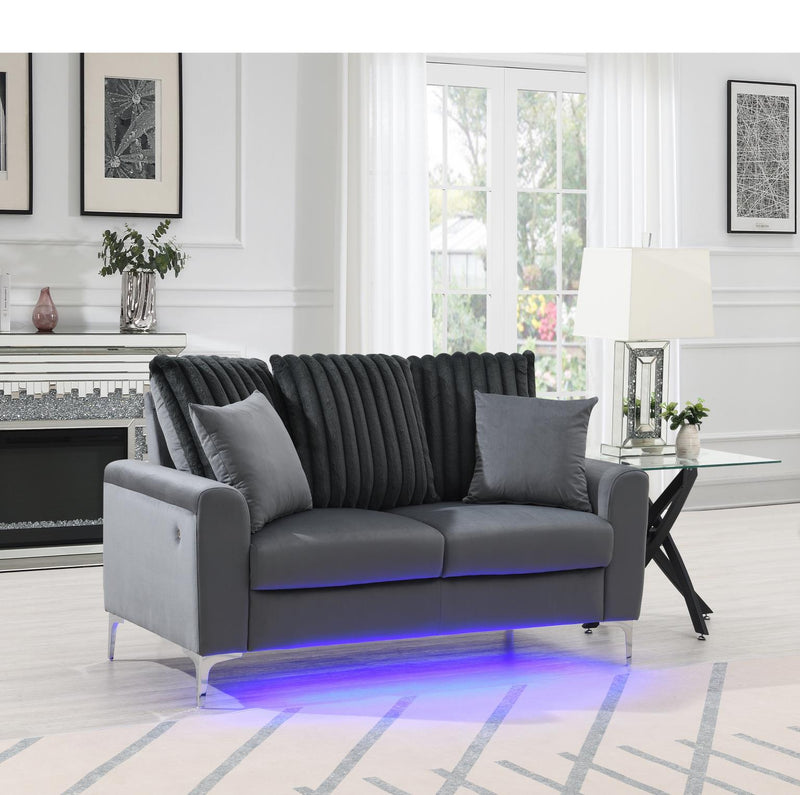 Gray Led Sofa