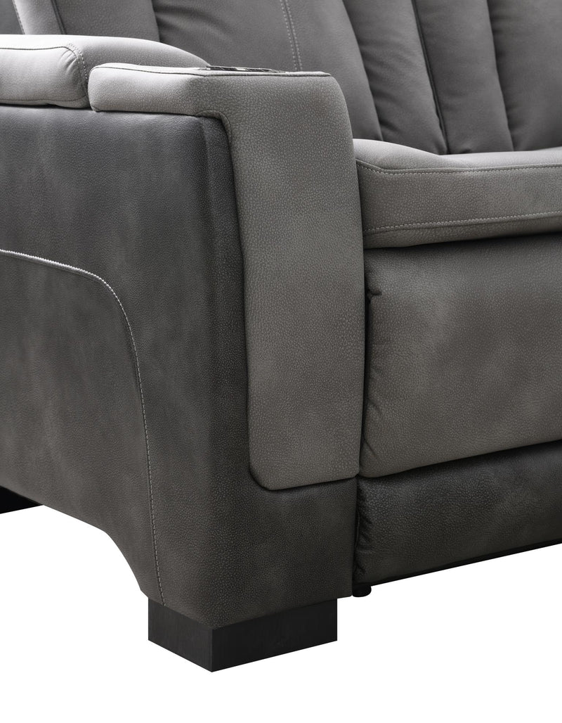 U77 Slate Power Reclining With Pwr Headrest-Storage Arms-Usb And Wireless Charger Chair