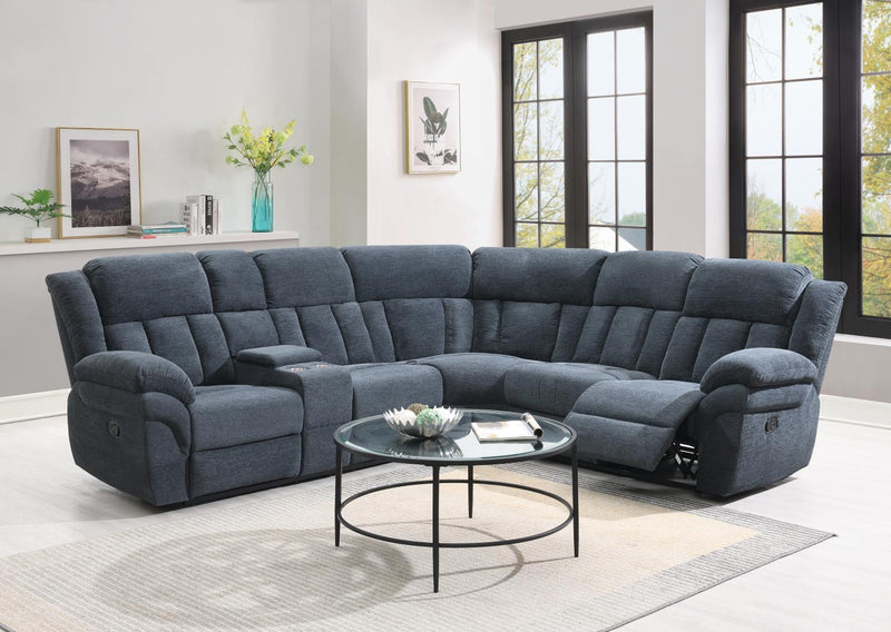 U84 Gray Motion 3 Pc Sectional