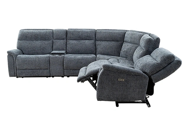 Mattheus Power Sectional with Console + 2 Recliners
