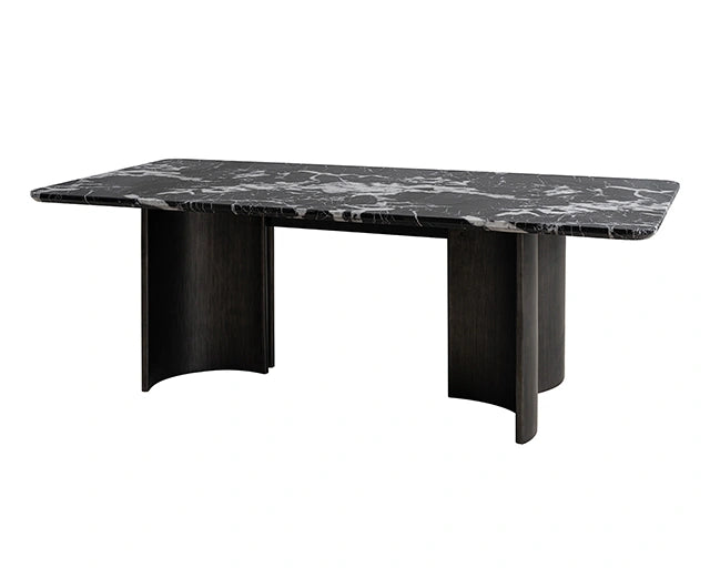 Selsey Dining Table, Black Stone Top