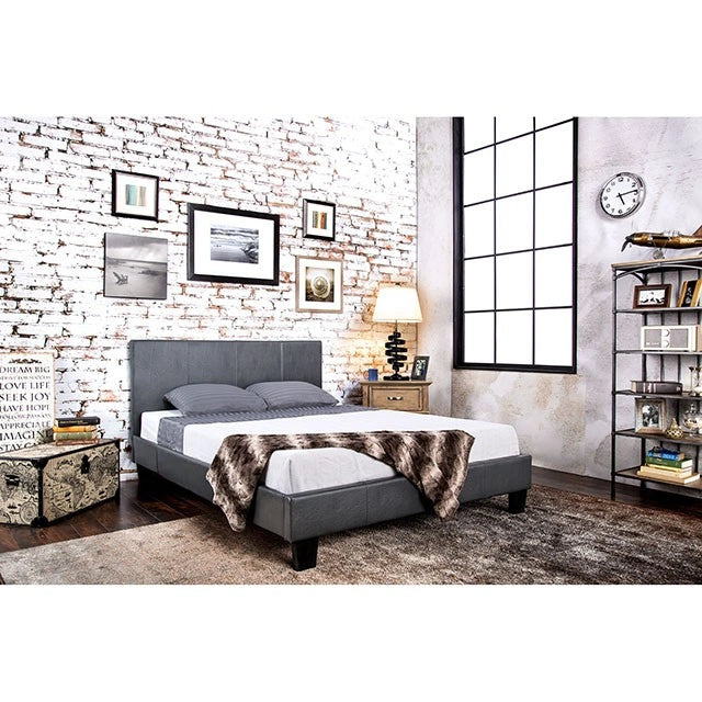 Winn Park Cal.King, E.King, Twin, & Full Bed Chrome, Gray, Brown, & Chrome
