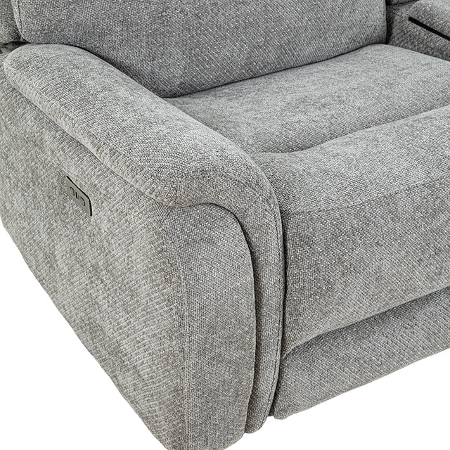 Mattheus Power Sectional with Cooler + 3 Recliners