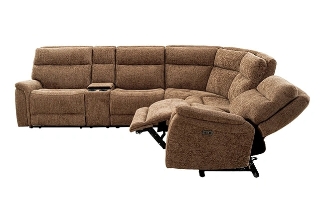 Mattheus Power Sectional with Console + 2 Recliners