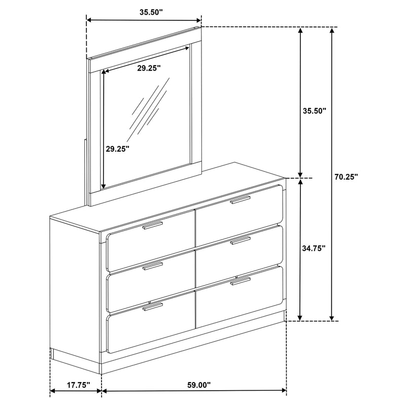 Caraway Dresser with Mirror