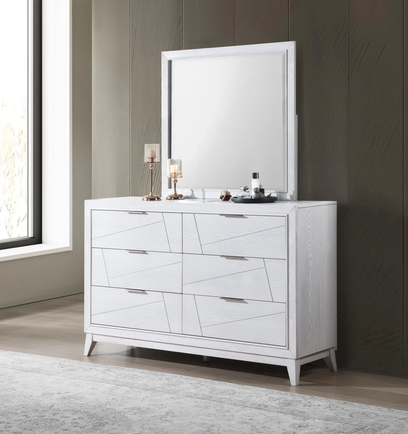 Led Queen Bed Antique White