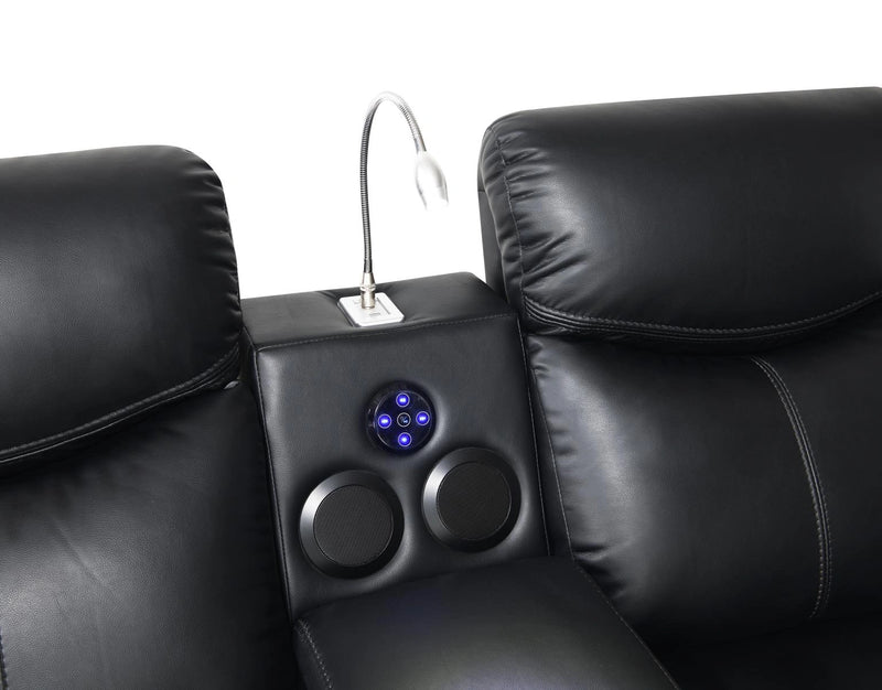 U100 Black Power Reclining Chair With Led Light