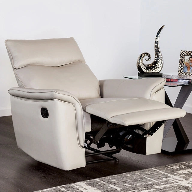 Bienne Recliner Chair White & Black