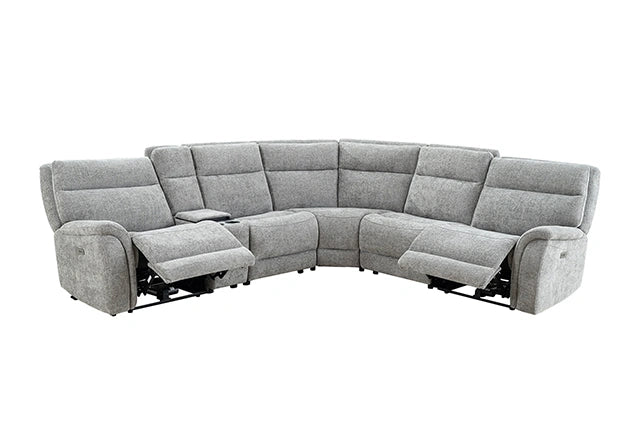 Mattheus Power Sectional with Cooler + 3 Recliners
