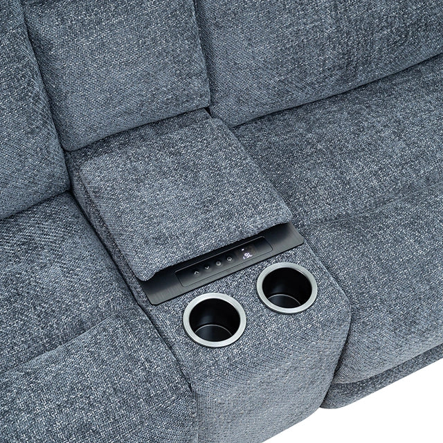 Mattheus Power Sectional with Cooler + 3 Recliners