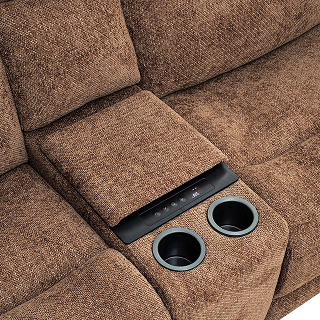 Mattheus Power Sectional with Console + 2 Recliners
