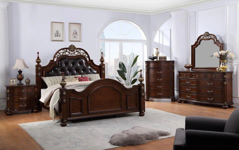 B065 Bed-Dresser-Mirror